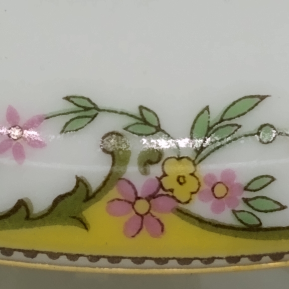 Vignaud Limoges Meuse 24k Gold Trim Floral Tea Saucers Set 8 Antique Vintage - Picture 5 of 13